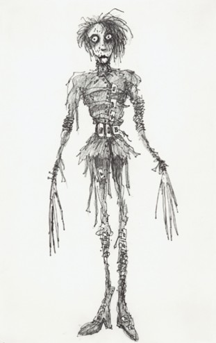 Untitled Edwar Scissorhands sketch by Tim Burton