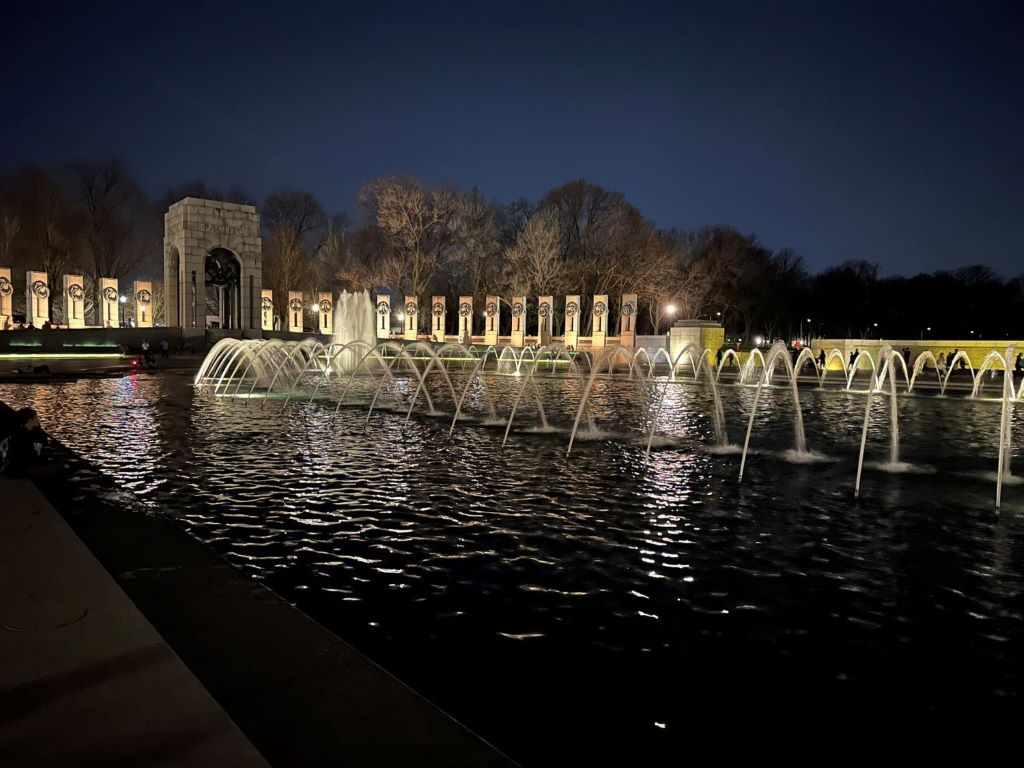 World War II Memorial night view
