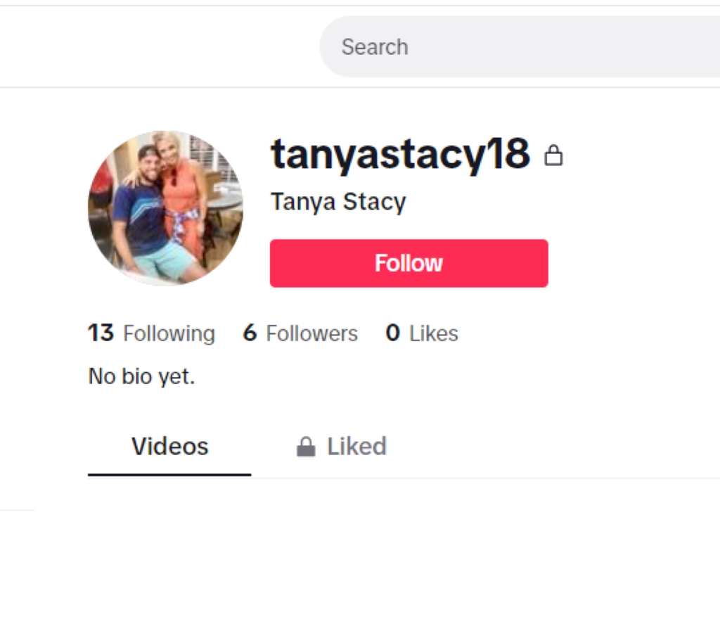 TikTok account of Tanya Stacy